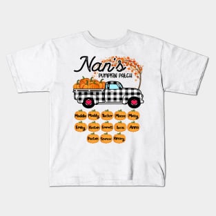 Nan's Pumpkin Patch Truck Art, Happy Halloween Shirt, Fall Shirt, Grandma Birthday Gift, Personalized Kids T-Shirt